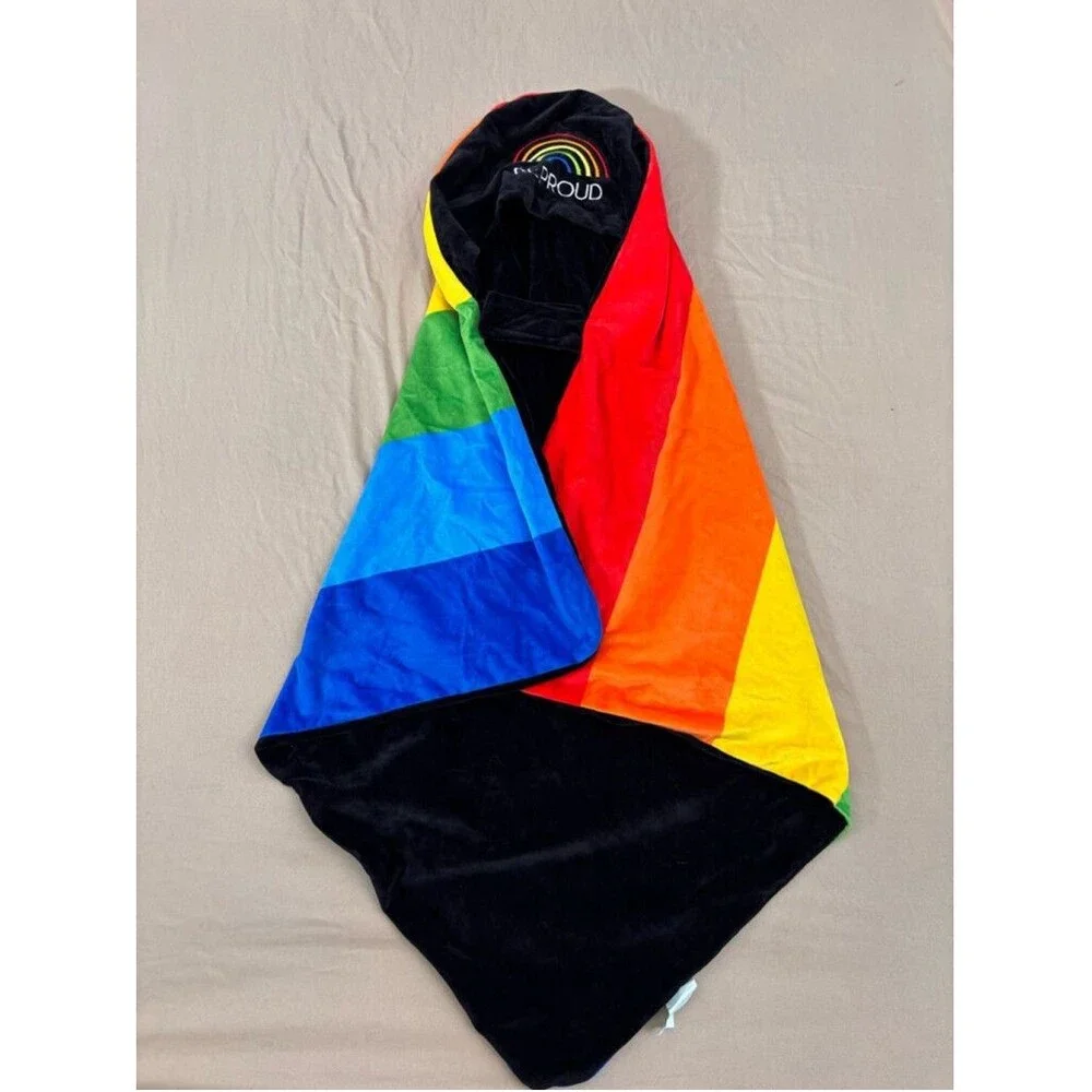 Rainbow Pride Pet Towel One Size Black